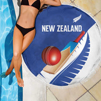 New Zealand Cricket Beach Blanket Kiwi Birds Haka Dance Blue Fern Sporty Style LT03 - Polynesian Pride