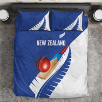 New Zealand Cricket Bedding Set Kiwi Birds Haka Dance Blue Fern Sporty Style LT03 Blue - Polynesian Pride