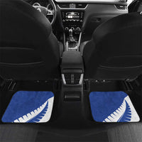 Custom New Zealand Cricket Car Mats Kiwi Birds Haka Dance Blue Fern Sporty Style LT03 Set 2pcs - Back Blue - Polynesian Pride