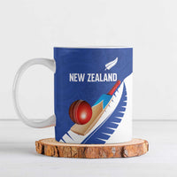 Custom New Zealand Cricket Ceramic Mug Kiwi Birds Haka Dance Blue Fern Sporty Style LT03 Blue - Polynesian Pride