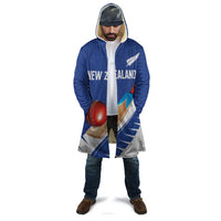 Custom New Zealand Cricket Cloak Kiwi Birds Haka Dance Blue Fern Sporty Style LT03 - Polynesian Pride