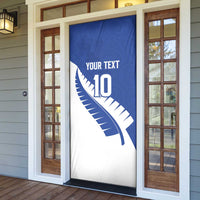 Custom New Zealand Cricket Door Cover Kiwi Birds Haka Dance Blue Fern Sporty Style LT03 - Polynesian Pride