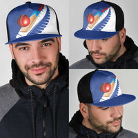 New Zealand Cricket Mesh Trucker Cap Kiwi Birds Haka Dance Blue Fern Sporty Style LT03 - Polynesian Pride