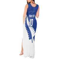 Custom New Zealand Cricket Tank Maxi Dress Kiwi Birds Haka Dance Blue Fern Sporty Style LT03 - Polynesian Pride