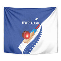 New Zealand Cricket Tapestry Kiwi Birds Haka Dance Blue Fern Sporty Style