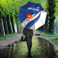 New Zealand Cricket Umbrella Kiwi Birds Haka Dance Blue Fern Sporty Style