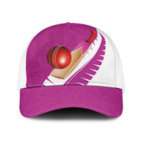 New Zealand Cricket Baseball Net Cap Kiwi Birds Haka Dance Pink Fern Sporty Style LT03 One Size White Pink - Polynesian Pride