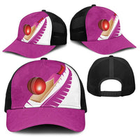 New Zealand Cricket Baseball Net Cap Kiwi Birds Haka Dance Pink Fern Sporty Style LT03 - Polynesian Pride