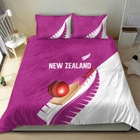New Zealand Cricket Bedding Set Kiwi Birds Haka Dance Pink Fern Sporty Style LT03 - Polynesian Pride