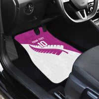 Custom New Zealand Cricket Car Mats Kiwi Birds Haka Dance Pink Fern Sporty Style LT03 - Polynesian Pride