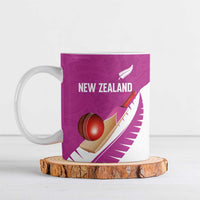 Custom New Zealand Cricket Ceramic Mug Kiwi Birds Haka Dance Pink Fern Sporty Style LT03 Pink - Polynesian Pride