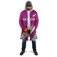 Custom New Zealand Cricket Cloak Kiwi Birds Haka Dance Pink Fern Sporty Style LT03 - Polynesian Pride