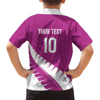 Custom New Zealand Cricket Hawaiian Shirt Kiwi Birds Haka Dance Pink Fern Sporty Style LT03 - Polynesian Pride
