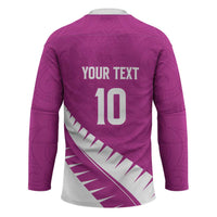 Custom New Zealand Cricket Hockey Jersey Kiwi Birds Haka Dance Pink Fern Sporty Style LT03 - Polynesian Pride
