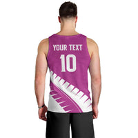 Custom New Zealand Cricket Men Tank Top Kiwi Birds Haka Dance Pink Fern Sporty Style LT03 - Polynesian Pride