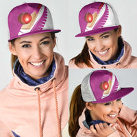 New Zealand Cricket Mesh Trucker Cap Kiwi Birds Haka Dance Pink Fern Sporty Style LT03 - Polynesian Pride