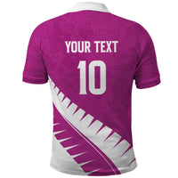 Custom New Zealand Cricket Polo Shirt Kiwi Birds Haka Dance Pink Fern Sporty Style LT03 - Polynesian Pride