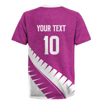Custom New Zealand Cricket Rugby Jersey Kiwi Birds Haka Dance Pink Fern Sporty Style LT03 - Polynesian Pride