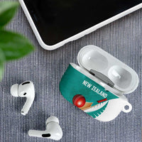 New Zealand Cricket AirPods Case Kiwi Birds Haka Dance Turquoise Fern Sporty Style LT03 - Polynesian Pride