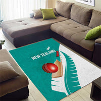 New Zealand Cricket Area Rug Kiwi Birds Haka Dance Turquoise Fern Sporty Style LT03 - Polynesian Pride
