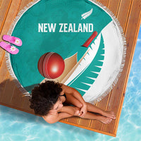 New Zealand Cricket Beach Blanket Kiwi Birds Haka Dance Turquoise Fern Sporty Style LT03 - Polynesian Pride