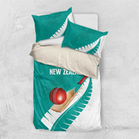 New Zealand Cricket Bedding Set Kiwi Birds Haka Dance Turquoise Fern Sporty Style LT03 US Twin 172cm x 218cm Turquoise - Polynesian Pride