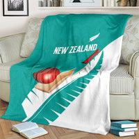 New Zealand Cricket Blanket Kiwi Birds Haka Dance Turquoise Fern Sporty Style LT03 - Polynesian Pride