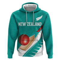 Custom New Zealand Cricket Hoodie Kiwi Birds Haka Dance Turquoise Fern Sporty Style LT03 Pullover Hoodie Turquoise - Polynesian Pride