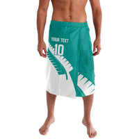 Custom New Zealand Cricket Lavalava Kiwi Birds Haka Dance Turquoise Fern Sporty Style LT03 Turquoise - Polynesian Pride
