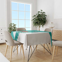 New Zealand Cricket Tablecloth Kiwi Birds Haka Dance Turquoise Fern Sporty Style LT03 - Polynesian Pride