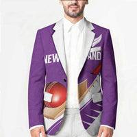 Custom New Zealand Cricket Blazer Kiwi Birds Haka Dance Purple Fern Sporty Style LT03 - Polynesian Pride
