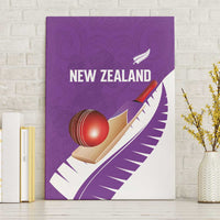 New Zealand Cricket Canvas Wall Art Kiwi Birds Haka Dance Purple Fern Sporty Style LT03 Without Frame Purple - Polynesian Pride