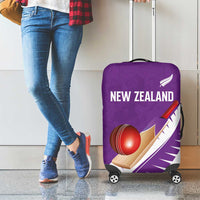 New Zealand Cricket Luggage Cover Kiwi Birds Haka Dance Purple Fern Sporty Style