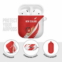 New Zealand Cricket AirPods Case Kiwi Birds Haka Dance Red Fern Sporty Style LT03 - Polynesian Pride