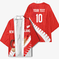 Custom New Zealand Cricket Kimono Kiwi Birds Haka Dance Red Fern Sporty Style LT03 - Polynesian Pride
