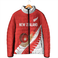 Custom New Zealand Cricket Padded Jacket Kiwi Birds Haka Dance Red Fern Sporty Style LT03 - Polynesian Pride