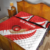 New Zealand Cricket Quilt Bed Set Kiwi Birds Haka Dance Red Fern Sporty Style LT03 - Polynesian Pride