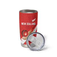 Custom New Zealand Cricket Tumbler Cup Kiwi Birds Haka Dance Red Fern Sporty Style LT03 - Polynesian Pride