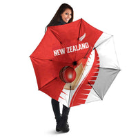 New Zealand Cricket Umbrella Kiwi Birds Haka Dance Red Fern Sporty Style