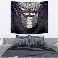 New Zealand Hei Tiki Tapestry Maori Purple Papua Shell Pattern LT03 - Polynesian Pride