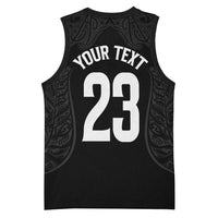 New Zealand Basketball Ta Moko Tribal Custom Basketball Jersey LT03 - Polynesian Pride