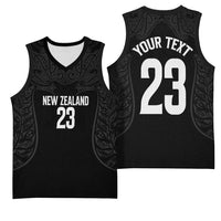 New Zealand Basketball Ta Moko Tribal Custom Basketball Jersey LT03 - Polynesian Pride