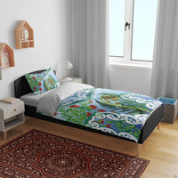 Aotearoa New Zealand Natural Plants Bedding Set Pohutukawa with Silver Ferns Koru Frond Maori Tattoos LT03 - Polynesian Pride