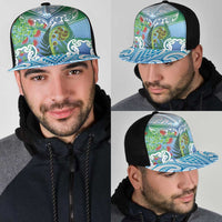 Aotearoa New Zealand Natural Plants Mesh Trucker Cap Pohutukawa with Silver Ferns Koru Frond Maori Tattoos LT03 - Polynesian Pride