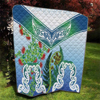Aotearoa New Zealand Natural Plants Quilt Pohutukawa with Silver Ferns Koru Frond Maori Tattoos LT03 - Polynesian Pride