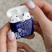 New Zealand Sea Animals with Maori Tribal Tattoo AirPods Case Blue Color LT03 - Polynesian Pride