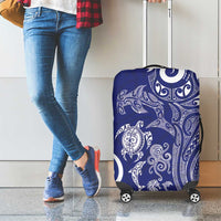 New Zealand Sea Animals with Maori Tribal Tattoo Luggage Cover Blue Color LT03 - Polynesian Pride