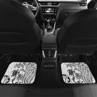 New Zealand Sea Animals with Maori Tribal Tattoo Car Mats White Color LT03 Set 2pcs - Back White - Polynesian Pride
