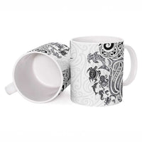 New Zealand Sea Animals with Maori Tribal Tattoo Ceramic Mug White Color LT03 - Polynesian Pride