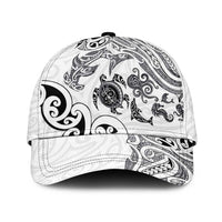 New Zealand Sea Animals with Maori Tribal Tattoo Classic Cap White Color LT03 Universal Fit White - Polynesian Pride